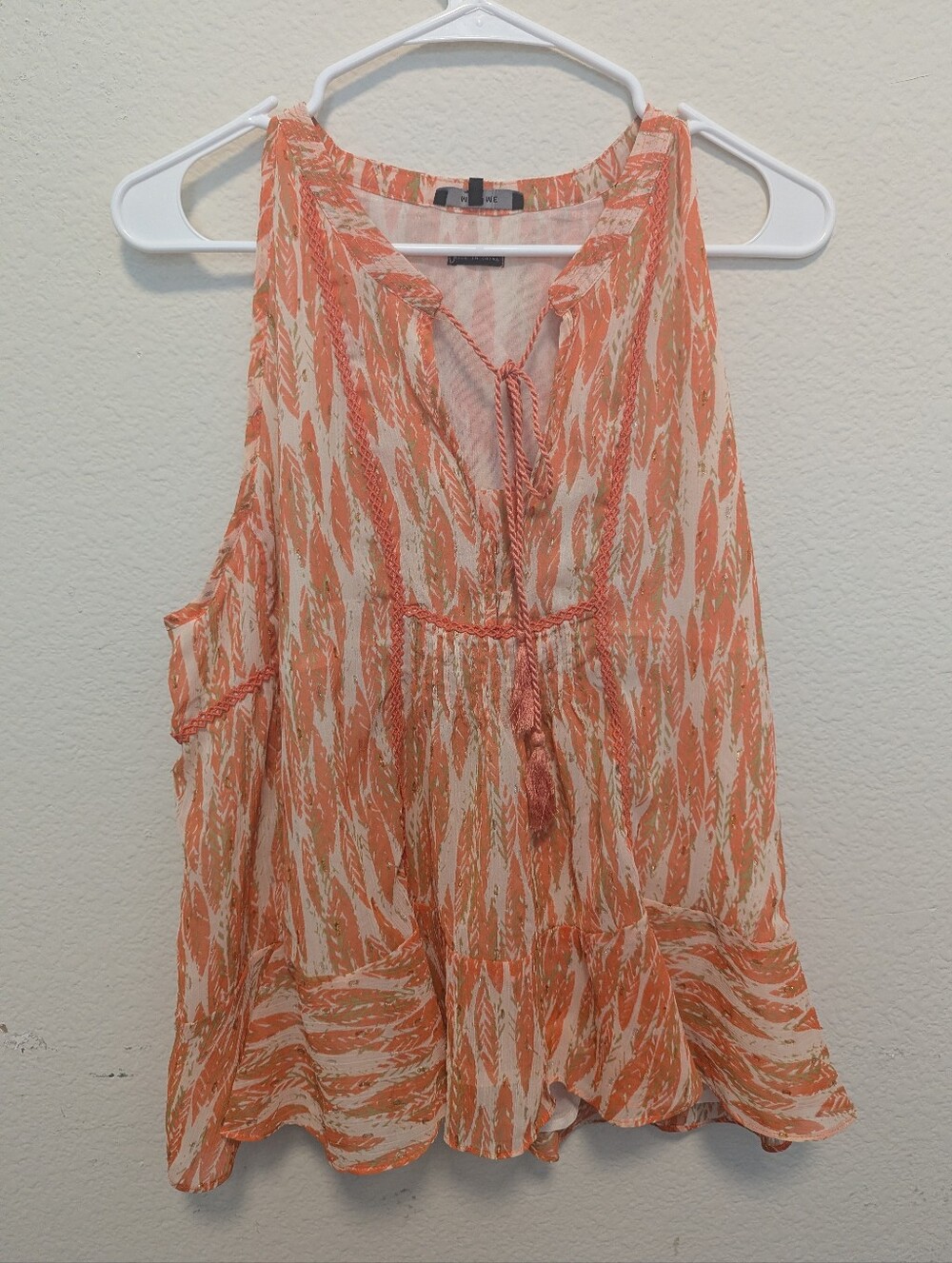 Miss Me Orange and Cream Printed Camisole